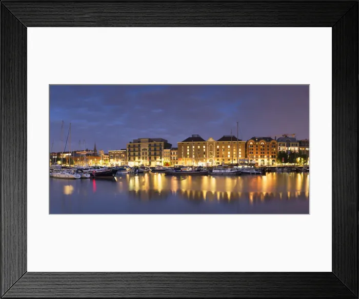 Framed Print : Willem Dock Marina at dusk, Antwerp, Flanders, Belgium Framed Print : Willem Dock Marina at dusk, Antwerp, Flanders, Belgium