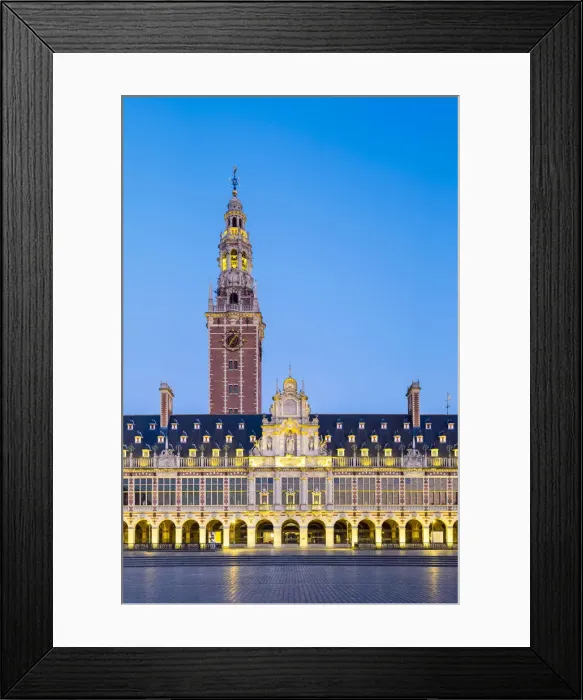 Framed Print : Centrale Bibliotheek (Central Library) on Monseigneur Laduzeplein at night, Leuven Framed Print : Centrale Bibliotheek (Central Library) on Monseigneur Laduzeplein at night, Leuven