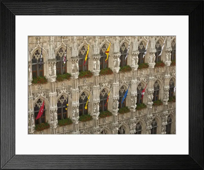 Framed Print : Leuven, Belgium. Detail from Leuvens mid-15th century town hall