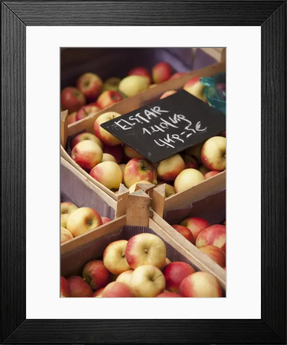 Framed Print : Leuven, Belgium. Locally grown apples on sale at Leuven market Framed Print : Leuven, Belgium. Locally grown apples on sale at Leuven market
