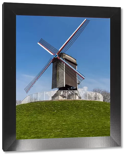 Sint-Janshuismolen or Sint-Janshuis Mill windmill, Bruges, West Flanders, Belgium