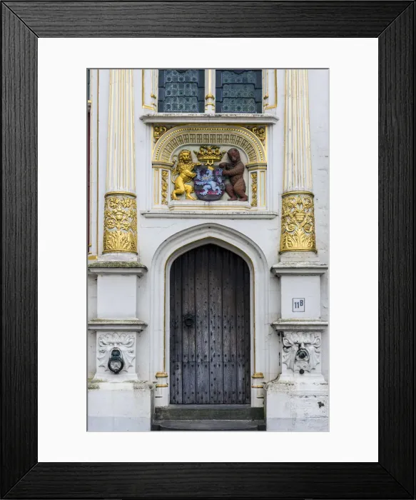 Framed Print : Detail of Brugse Vrije building, Burg, Bruges, West Flanders, Belgium Framed Print : Detail of Brugse Vrije building, Burg, Bruges, West Flanders, Belgium