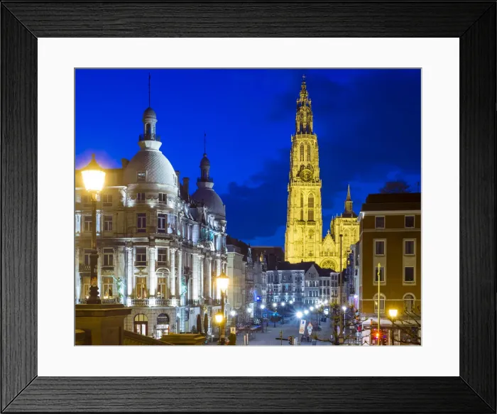 Framed Print : Belgium, Flanders, Antwerp (Antwerpen). Onze-Lieve-Vrouwekathedraal (Cathedral of Framed Print : Belgium, Flanders, Antwerp (Antwerpen). Onze-Lieve-Vrouwekathedraal (Cathedral of