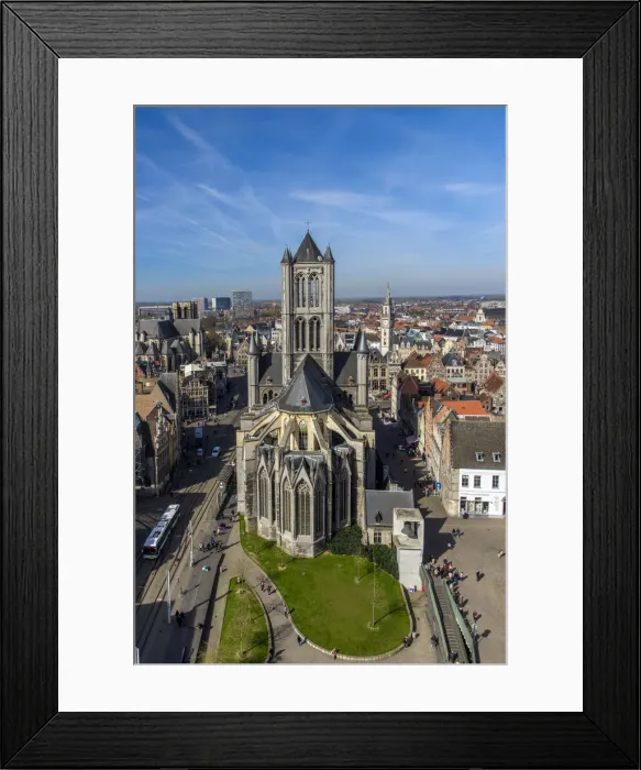 Framed Print : Saint Nicholas Church and city skyline, Ghent, East Flanders, Belgium Framed Print : Saint Nicholas Church and city skyline, Ghent, East Flanders, Belgium
