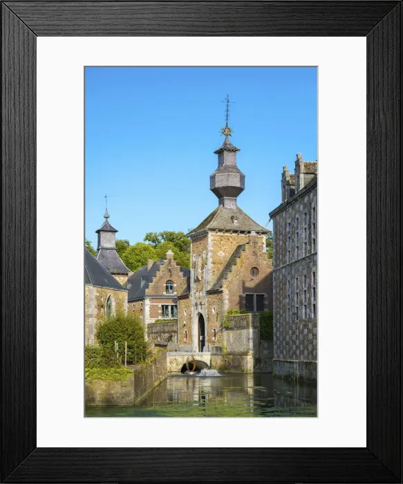 Framed Print : Belgium, Waloon Region (Wallonia), Liege Province. Chateau de Jehay Castle