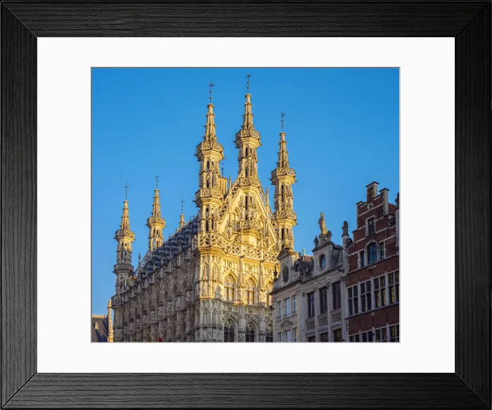 Framed Print : Leuven Stadhuis (City Hall) and Flemish buildings on Grote Markt, Leuven, Flemish Brabant Framed Print : Leuven Stadhuis (City Hall) and Flemish buildings on Grote Markt, Leuven, Flemish Brabant