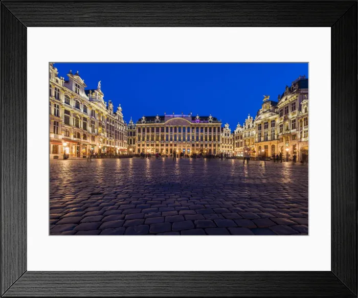 Framed Print : Grand Place by night, Brussels, Belgium Framed Print : Grand Place by night, Brussels, Belgium