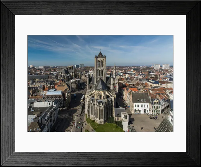 Framed Print : Saint Nicholas Church and city skyline, Ghent, East Flanders, Belgium Framed Print : Saint Nicholas Church and city skyline, Ghent, East Flanders, Belgium