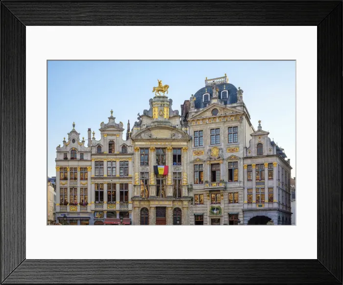 Framed Print : Belgium, Brussels (Bruxelles). Guild houses on the Grand Place (Grote Markt), UNESCO Framed Print : Belgium, Brussels (Bruxelles). Guild houses on the Grand Place (Grote Markt), UNESCO