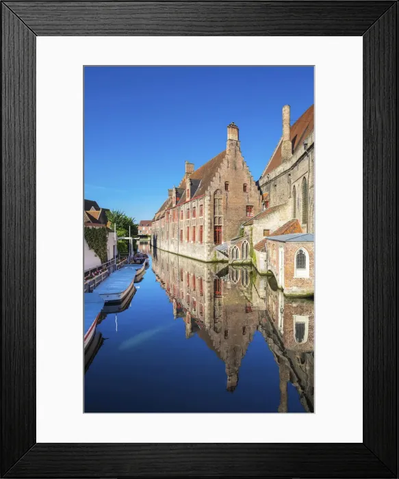 Framed Print : Belgium, West Flanders (Vlaanderen), Bruges (Brugge). Historic Sint-Janshospitaal (St