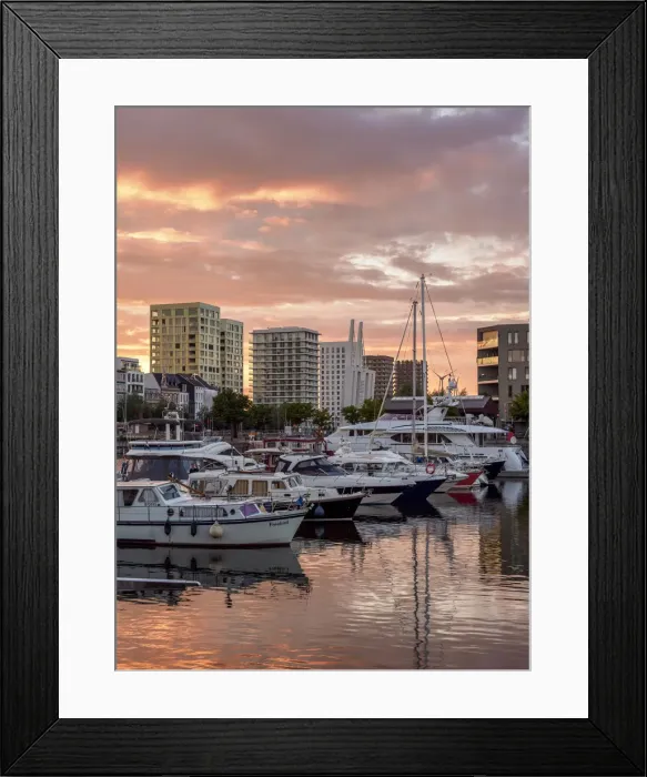 Framed Print : Bonapartedok at sunset, Antwerp, Belgium Framed Print : Bonapartedok at sunset, Antwerp, Belgium