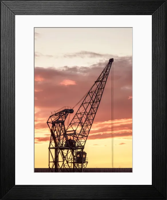 Framed Print : Port Crane at sunset, Antwerp, Belgium Framed Print : Port Crane at sunset, Antwerp, Belgium