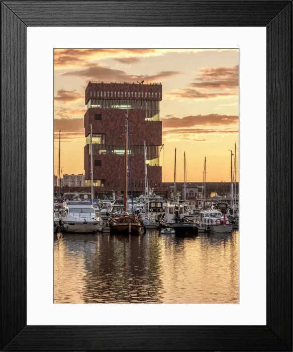 Framed Print : Museum aan de Stroom at sunset, Antwerp, Belgium Framed Print : Museum aan de Stroom at sunset, Antwerp, Belgium