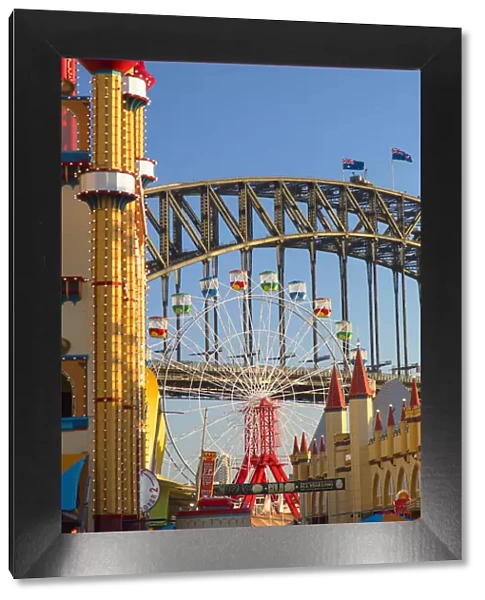 Luna Park and Sydney Harbour Bridge, Sydney, New South Wales, Australia