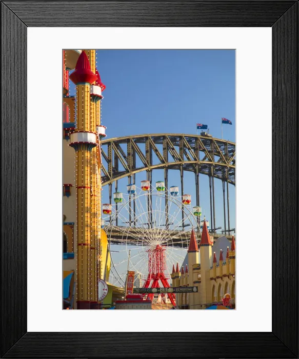 Framed Print : Luna Park and Sydney Harbour Bridge, Sydney, New South Wales, Australia Framed Print : Luna Park and Sydney Harbour Bridge, Sydney, New South Wales, Australia