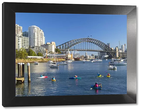 Sydney Harbour Bridge from Lavender Bay, Sydney, New South Wales, Australia