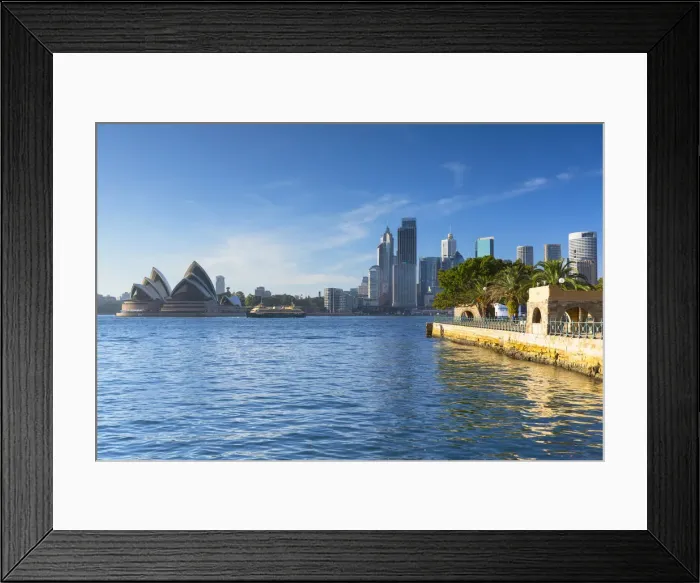 Framed Print : Sydney Opera House and city skyline, Sydney, New South Wales, Australia Framed Print : Sydney Opera House and city skyline, Sydney, New South Wales, Australia
