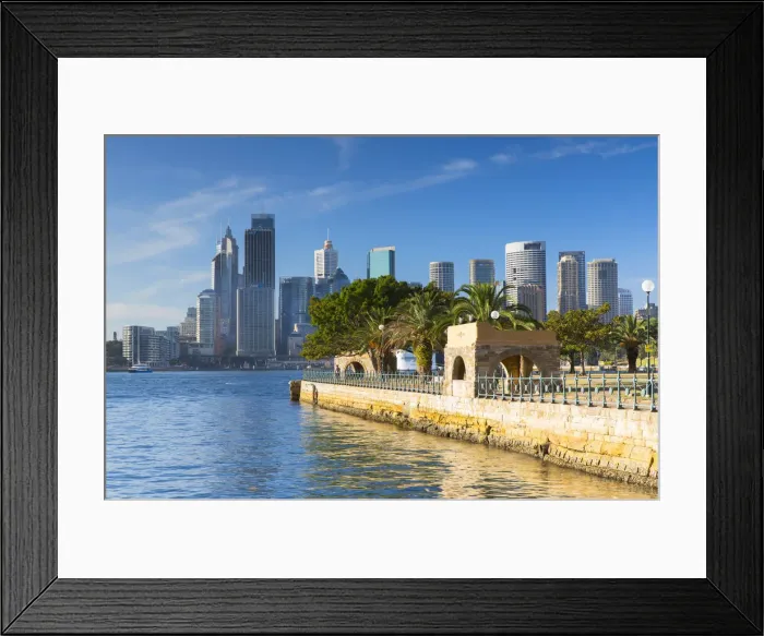 Framed Print : City skyline, Sydney, New South Wales, Australia Framed Print : City skyline, Sydney, New South Wales, Australia