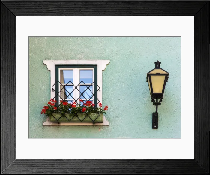 Framed Print : Picturesque corner of Hallstatt, Upper Austria, Austria Framed Print : Picturesque corner of Hallstatt, Upper Austria, Austria