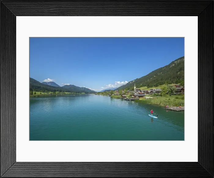 Framed Print : Weissensee with Techendorf, Carinthia, Austria Framed Print : Weissensee with Techendorf, Carinthia, Austria
