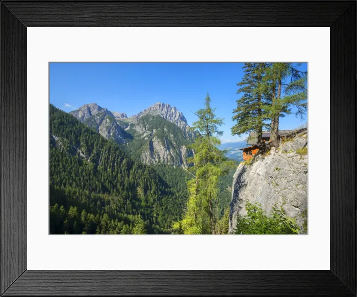 Framed Print : View at Spitzkofel mountain and Dolomites hut, Lienz Dolomites, Tyrol, Austria Framed Print : View at Spitzkofel mountain and Dolomites hut, Lienz Dolomites, Tyrol, Austria