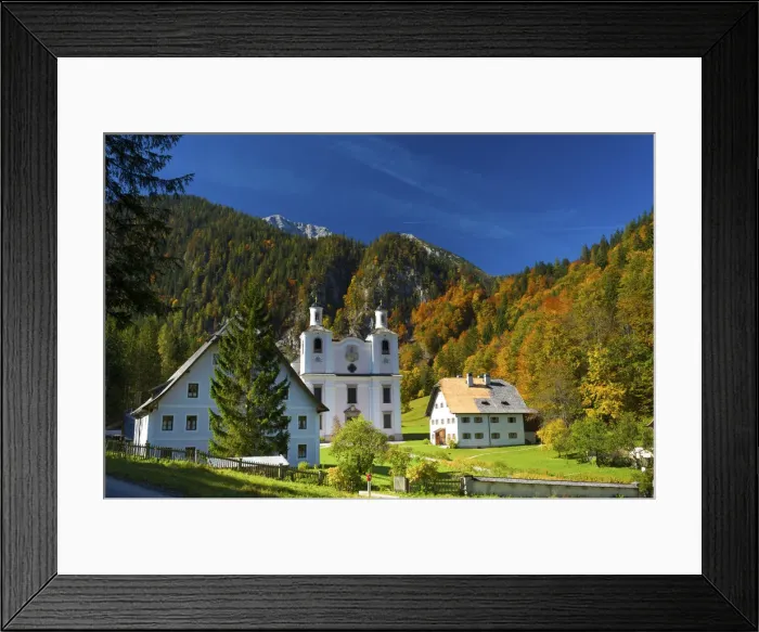 Framed Print : Pilgrimage Church Maria Kirchental nearLofer in Pinzgau, Salzburger Land, Austria Framed Print : Pilgrimage Church Maria Kirchental nearLofer in Pinzgau, Salzburger Land, Austria