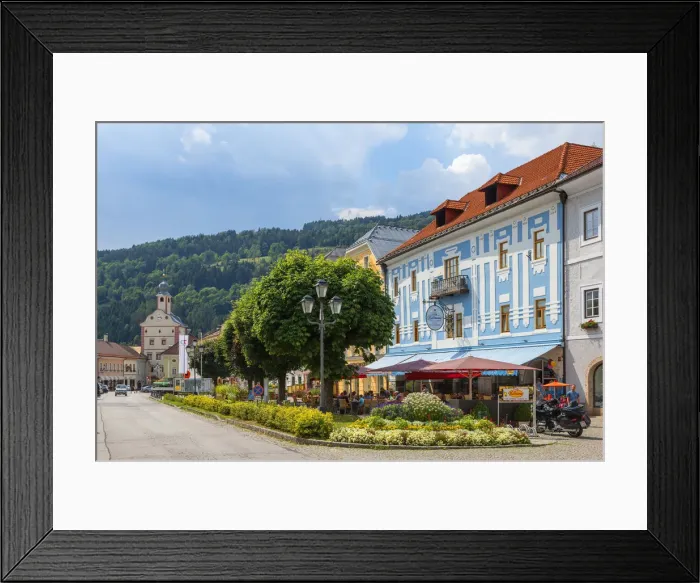 Framed Print : Centre of GmAond with Lower City Gate, Carinthia, Austria Framed Print : Centre of GmAond with Lower City Gate, Carinthia, Austria