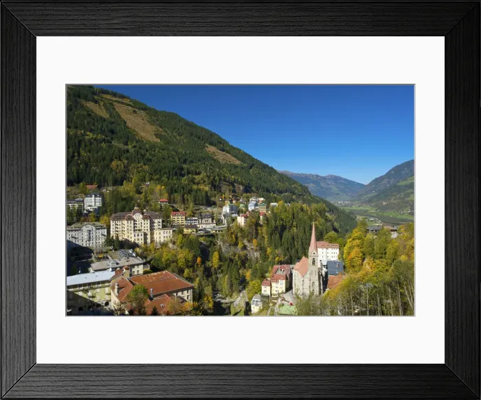 Framed Print : Bad Gastein im Gastein Valley, Pongau, Salzburger Land, Austria Framed Print : Bad Gastein im Gastein Valley, Pongau, Salzburger Land, Austria