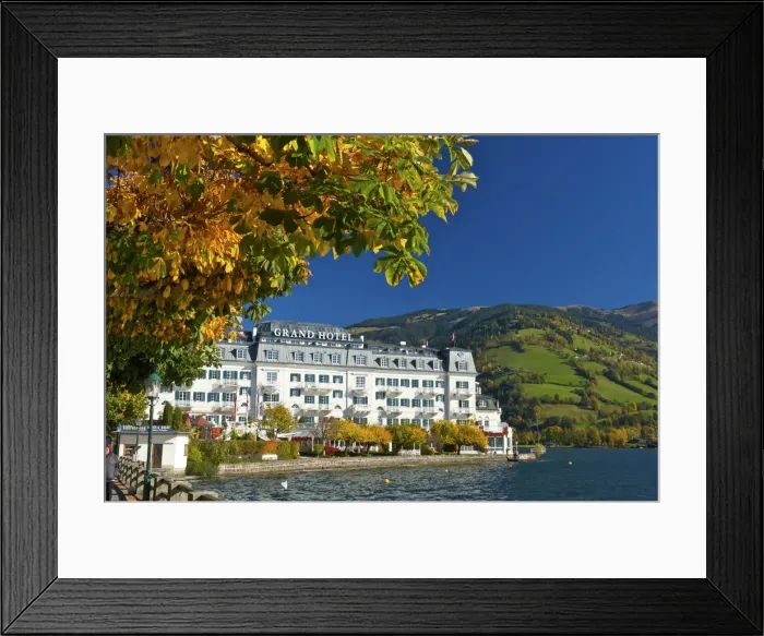 Framed Print : Grand Hotel at Lake Zell am See, Pinzgau, Salzburger Land, Austria Framed Print : Grand Hotel at Lake Zell am See, Pinzgau, Salzburger Land, Austria