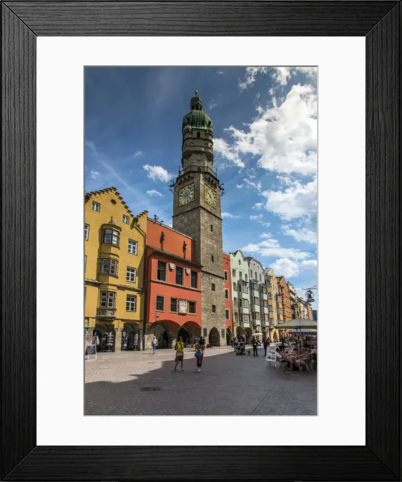 Framed Print : The City Tower or Stadtturm, Innsbruck, Tyrol, Austria Framed Print : The City Tower or Stadtturm, Innsbruck, Tyrol, Austria