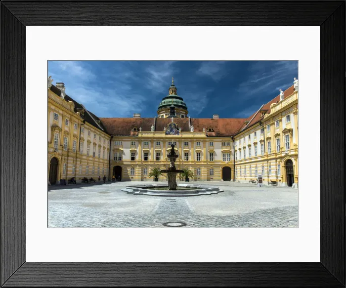 Framed Print : Prelates courtyard of the Benedectine abbey, Melk, Lower Austria, Austria Framed Print : Prelates courtyard of the Benedectine abbey, Melk, Lower Austria, Austria