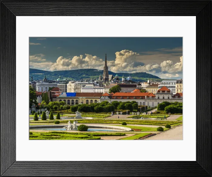 Framed Print : City skyline with St. Stephens Cathedral, Vienna, Austria Framed Print : City skyline with St. Stephens Cathedral, Vienna, Austria