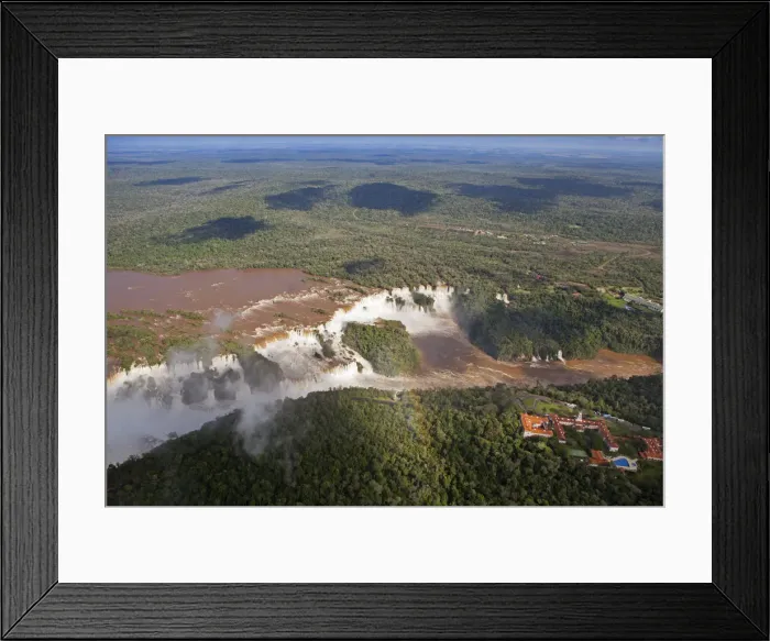 Framed Print : South America, Brazil, Parana, Aerial view of the Orient Express Hotel das Cataratas Framed Print : South America, Brazil, Parana, Aerial view of the Orient Express Hotel das Cataratas