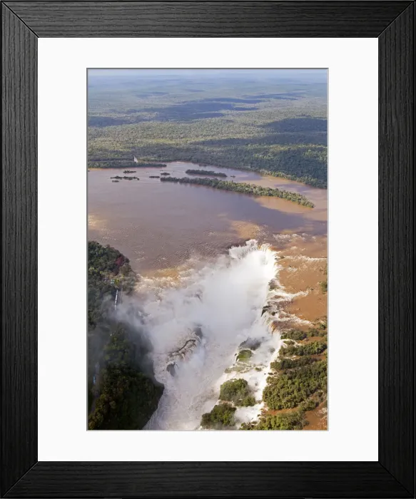 Framed Print : South America, Brazil, Parana, aerial view of the Devils Throat at the Iguazu Framed Print : South America, Brazil, Parana, aerial view of the Devils Throat at the Iguazu