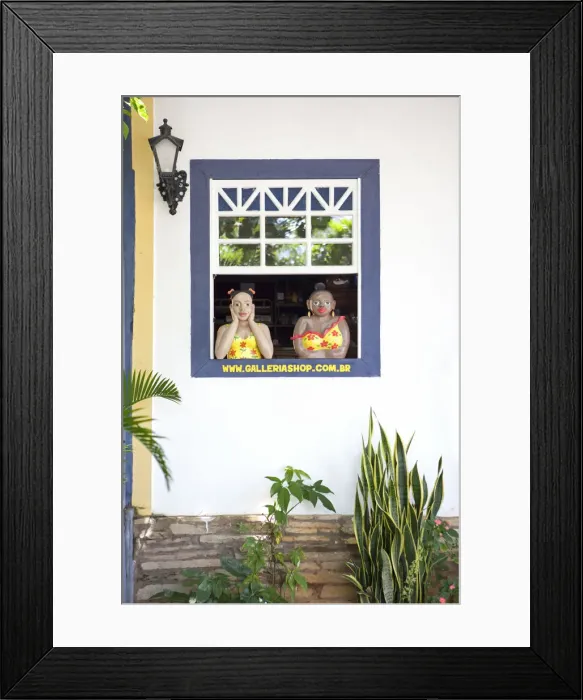 Framed Print : South America, Brazil, Goias, Pirenopolis, the Gallery Shop in the colonial streets Framed Print : South America, Brazil, Goias, Pirenopolis, the Gallery Shop in the colonial streets