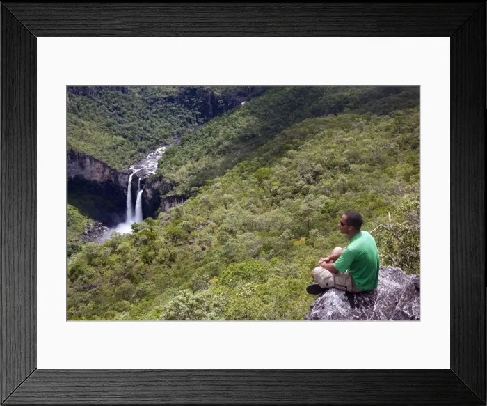 Framed Print : South America, Brazil, Goias, Chapada dos Veadeiros, the cachoeira do Rio Preto waterfalls Framed Print : South America, Brazil, Goias, Chapada dos Veadeiros, the cachoeira do Rio Preto waterfalls