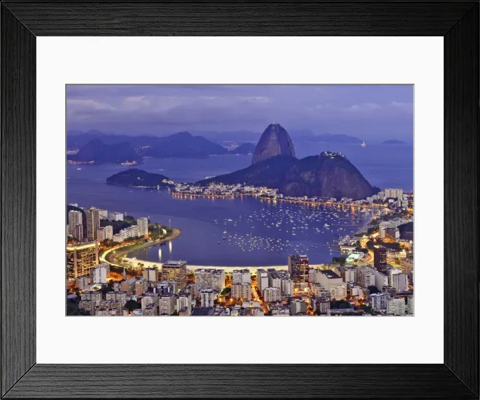 Framed Print : Brazil, Rio de Janeiro, Sugar Loaf and Morro de Urca in Botafogo Bay in Rio de Janeiro Framed Print : Brazil, Rio de Janeiro, Sugar Loaf and Morro de Urca in Botafogo Bay in Rio de Janeiro