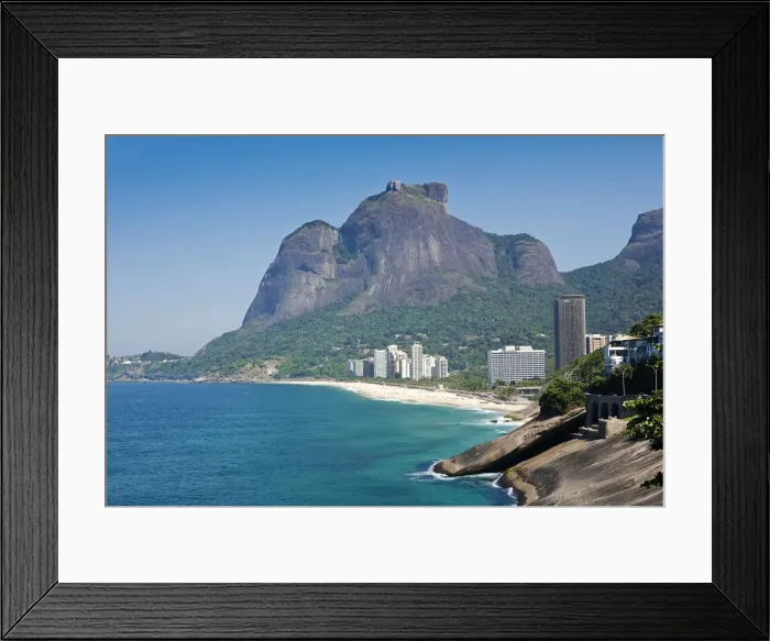 Framed Print : Brazil, Rio de Janeiro state, Rio de Janeiro city, the Pedra da Gavea with Sao Conrado Framed Print : Brazil, Rio de Janeiro state, Rio de Janeiro city, the Pedra da Gavea with Sao Conrado