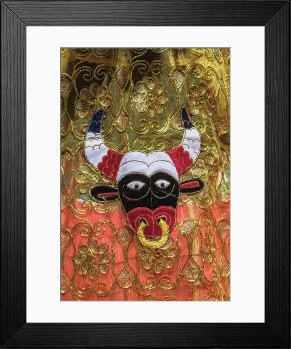 Framed Print : Detail of the Traditional Costume, Fiesta de la Virgen de la Candelaria, Copacabana Framed Print : Detail of the Traditional Costume, Fiesta de la Virgen de la Candelaria, Copacabana