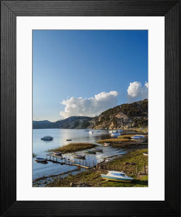 Framed Print : Challa Pampa Village, Island of the Sun, Titicaca Lake, La Paz Department, Bolivia