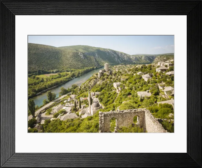 Framed Print : View from Fort Walls over Pocitelj, Bosnia & Hercegovina Framed Print : View from Fort Walls over Pocitelj, Bosnia & Hercegovina