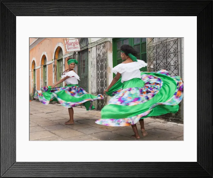 Framed Print : South America, Brazil, dancers from the Tambor de Crioula group Catarina Mina, in
