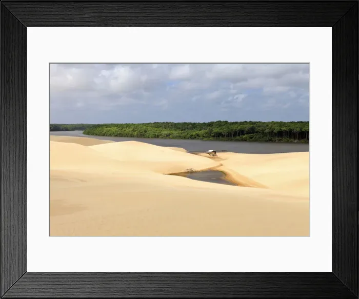 Framed Print : South America, Brazil, Maranhao, Vassouras, a tiny hut lost in the sand dunes in Framed Print : South America, Brazil, Maranhao, Vassouras, a tiny hut lost in the sand dunes in