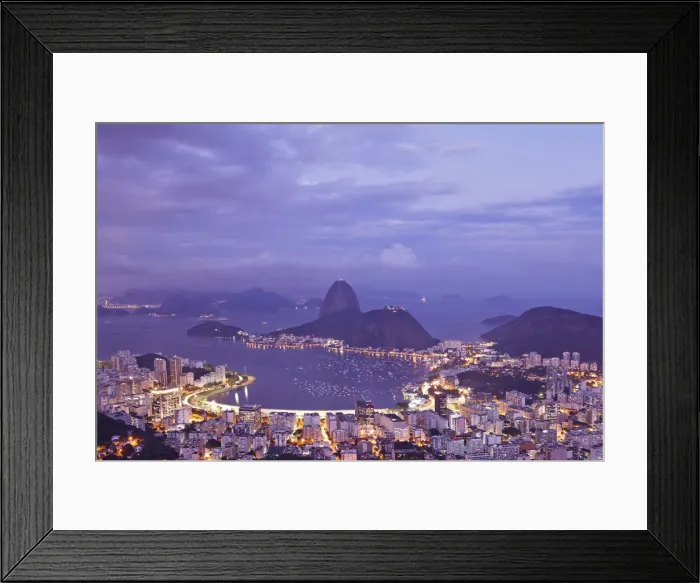 Framed Print : Brazil, Rio de Janeiro, Sugar Loaf and Morro de Urca in Botafogo Bay in Rio de Janeiro Framed Print : Brazil, Rio de Janeiro, Sugar Loaf and Morro de Urca in Botafogo Bay in Rio de Janeiro