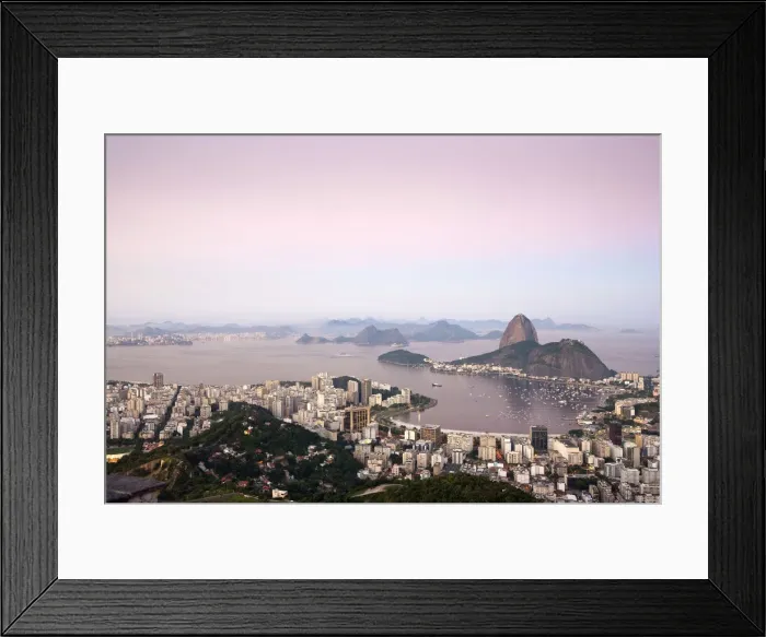 Framed Print : Brazil, Rio de Janeiro, Sugar Loaf (Pao de Acucar) and Morro de Urca in Botafogo Bay Framed Print : Brazil, Rio de Janeiro, Sugar Loaf (Pao de Acucar) and Morro de Urca in Botafogo Bay