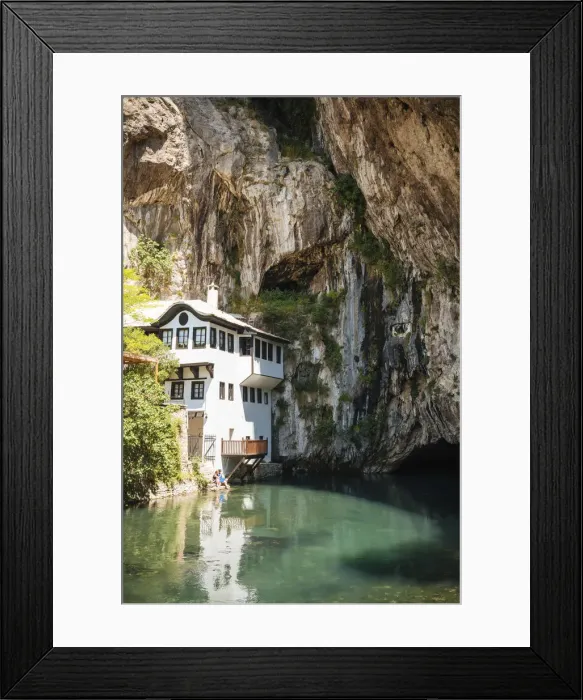 Framed Print : Exterior of Tekija Dervish House, Blagaj Village, Bosnia & Hercegovina