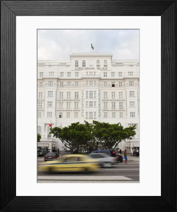 Framed Print : Copacabana Palace Hotel, Avenida Atlantica, Copacabana Beach, Copacabana Palace hotel