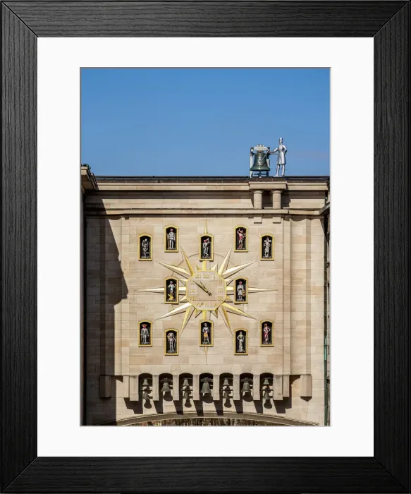 Framed Print : Jacquemart Clock, Palais de la Dynastie, Mont des Arts, Brussels, Belgium Framed Print : Jacquemart Clock, Palais de la Dynastie, Mont des Arts, Brussels, Belgium