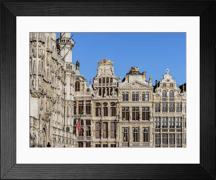 Framed Print : Houses at Grand Place, UNESCO World Heritage Site, Brussels, Belgium Framed Print : Houses at Grand Place, UNESCO World Heritage Site, Brussels, Belgium