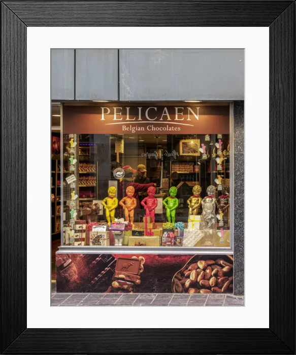 Framed Print : Pelicaen Belgian Chocolates Shop, Brussels, Belgium Framed Print : Pelicaen Belgian Chocolates Shop, Brussels, Belgium